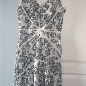 Melanie Lyne black and white designed dress